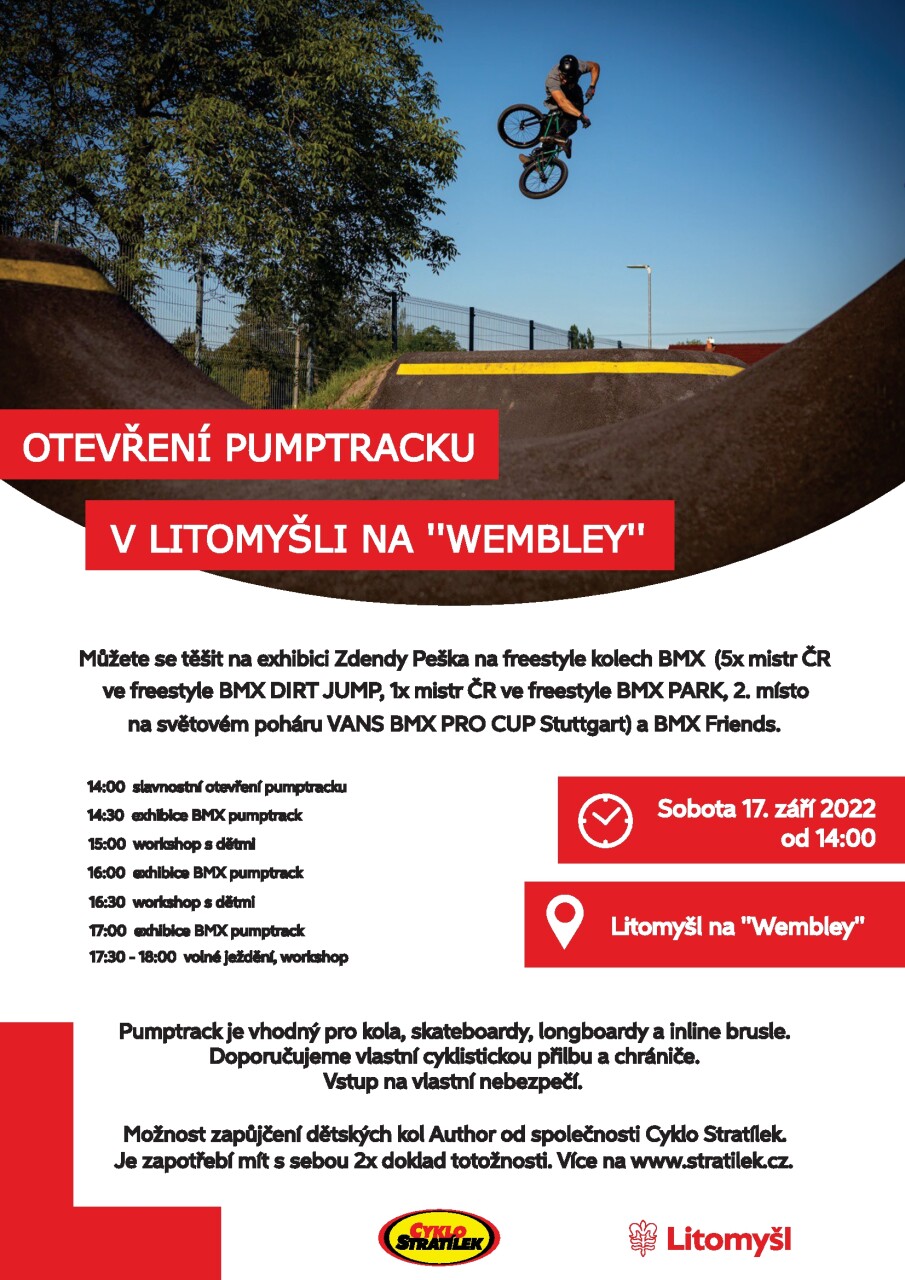 Slavnostní otevření nového pumptracku v Litomyšli